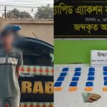 নগরকান্দায় ২০ লাখ টাকার ইয়াবাসহ দুই মাদক কারবারি র‍্যাবের হাতে গ্রেপ্তার